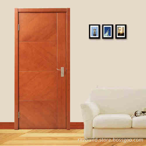 HDF MDF Moulded Wooden Interior Door with Steel Security